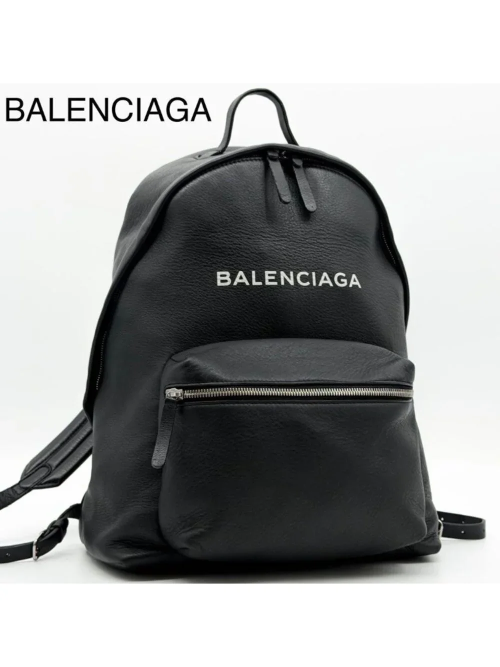 Balenciaga Everyday Leather Backpack Black